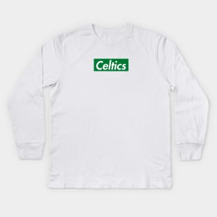 Celtics Box Logo 2 Kids Long Sleeve T-Shirt